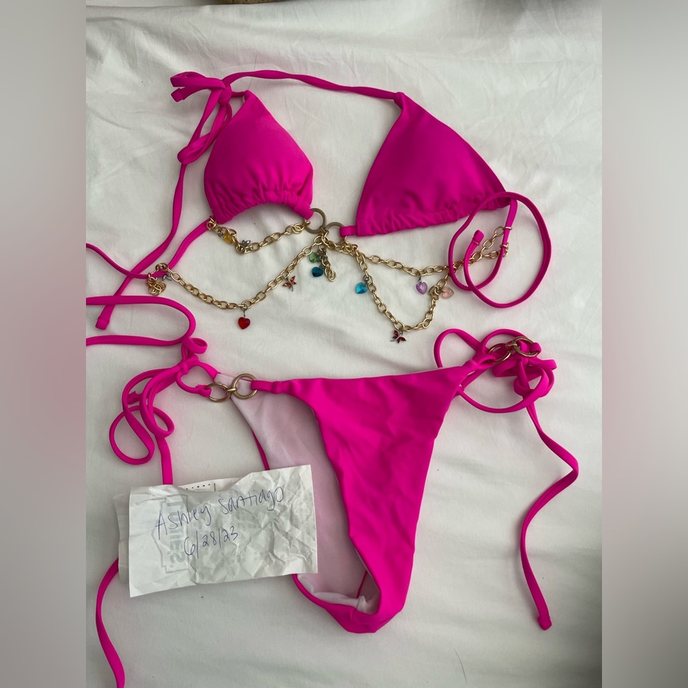 Handmade chain detail bikini